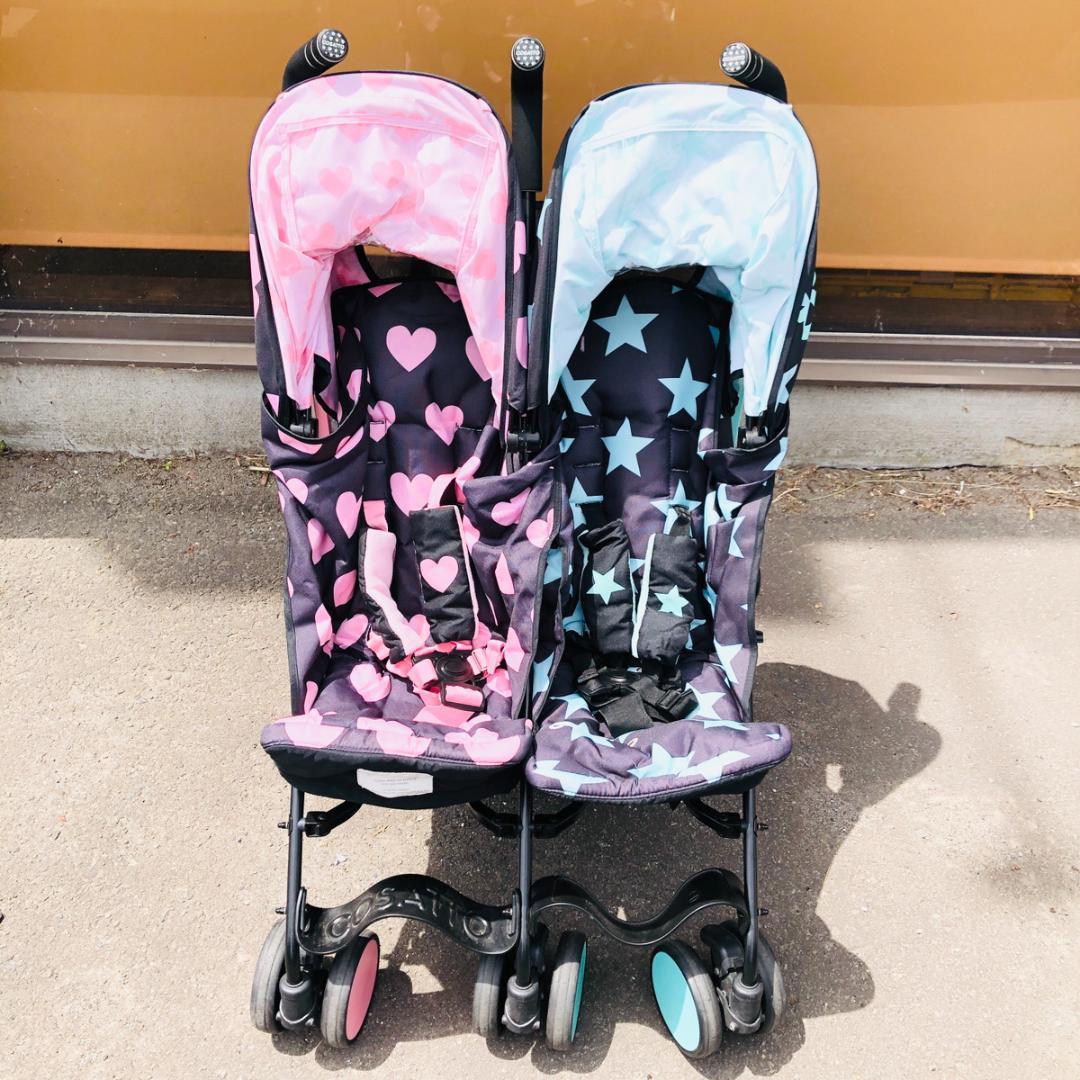 COSATTO コサット 双子用ベビーカー 二人乗りベビーカー　「5455」