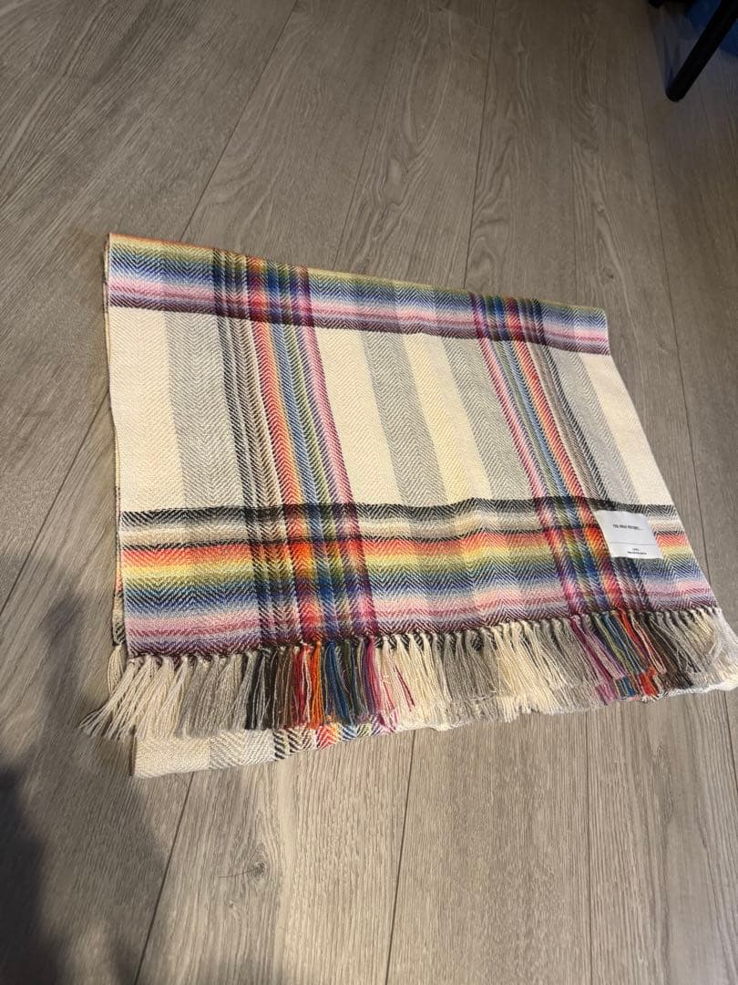 イノウエブラザーズ ベビーアルパカマルチカラー　大判ストール37400円マフラー