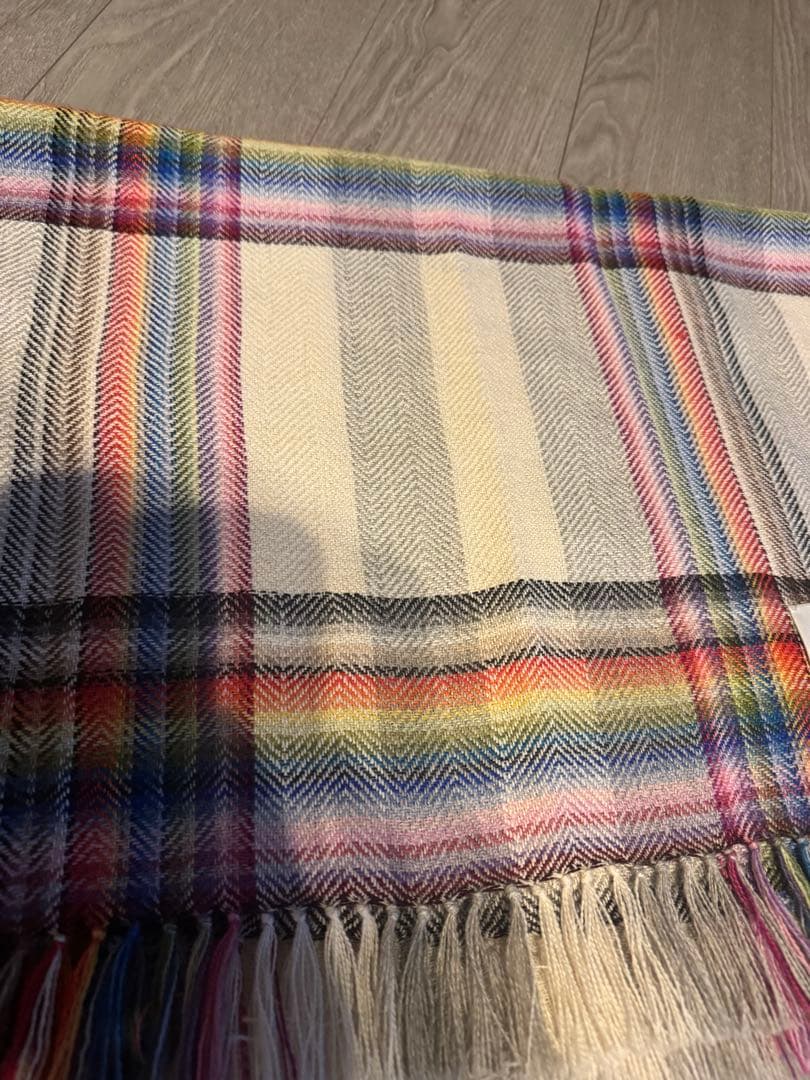 イノウエブラザーズ ベビーアルパカマルチカラー　大判ストール37400円マフラー