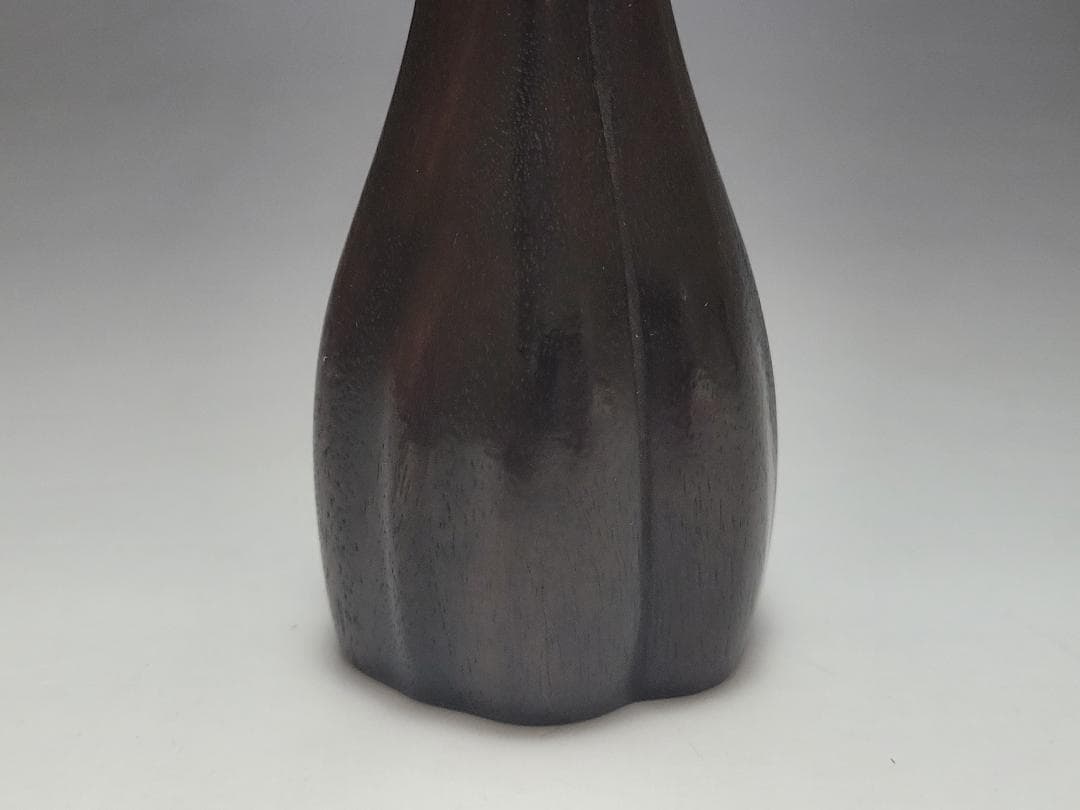 紫 檀造 一輪挿し 花瓶 明清時代 高さ約12cm