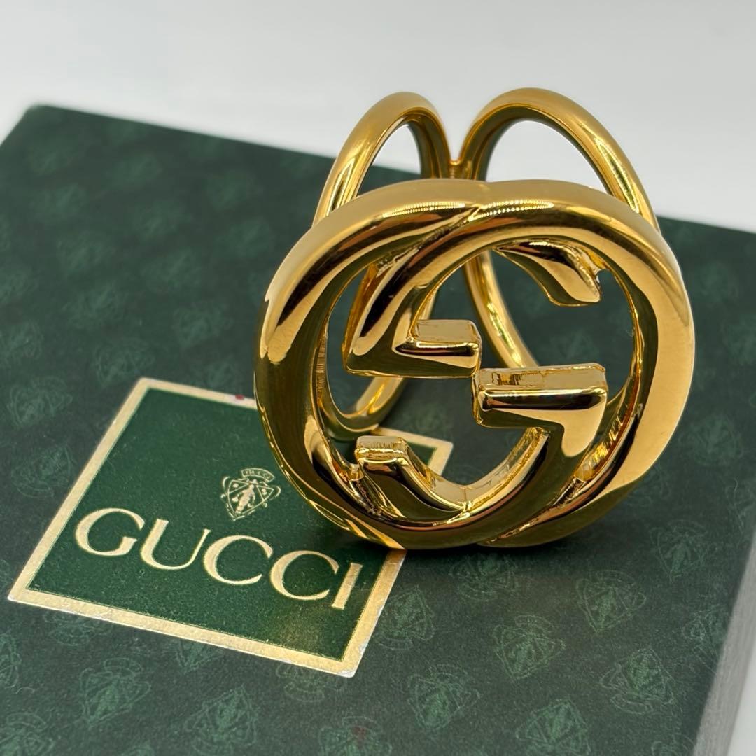 GUCCI☆インターロッキングG スカーフリング ゴールド
