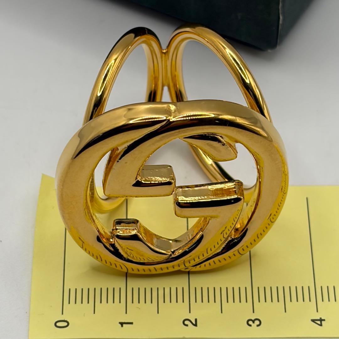 GUCCI☆インターロッキングG スカーフリング ゴールド