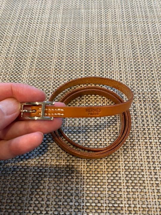 【値下】HERMES エルメス　レザーブレスレット
