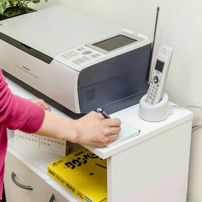 シンプル電話台　DBR/WH