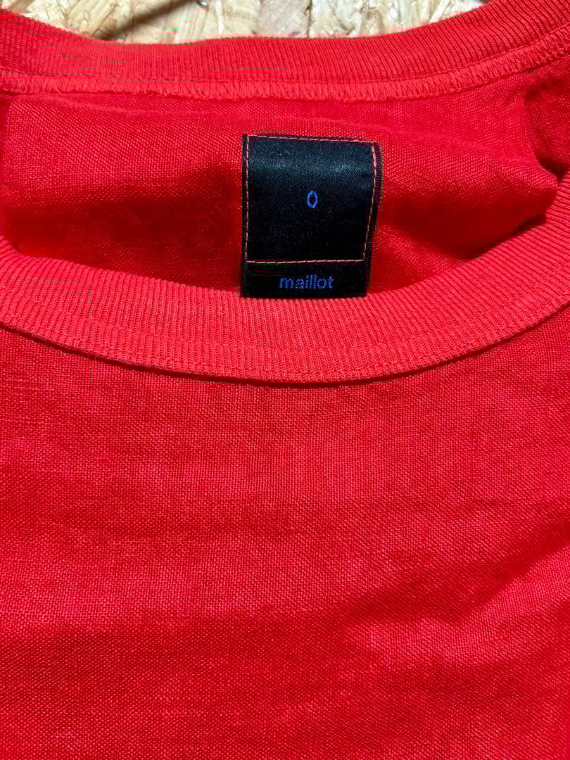 mana　maillot バックネック　リネンシャツ