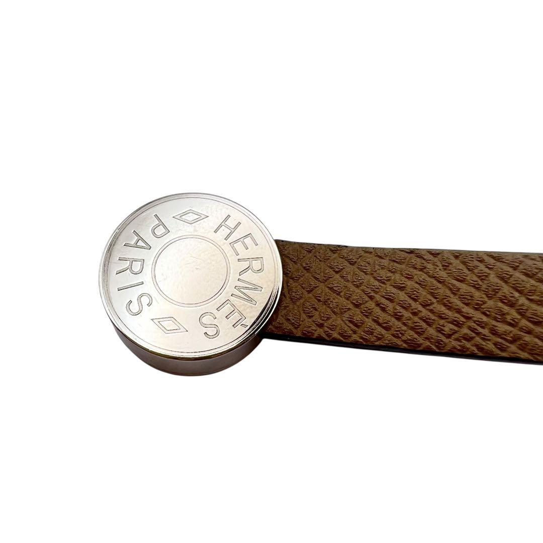 美品✨エルメス　レザー　グローブホルダー　マグネット　グレージュ　ブラウン