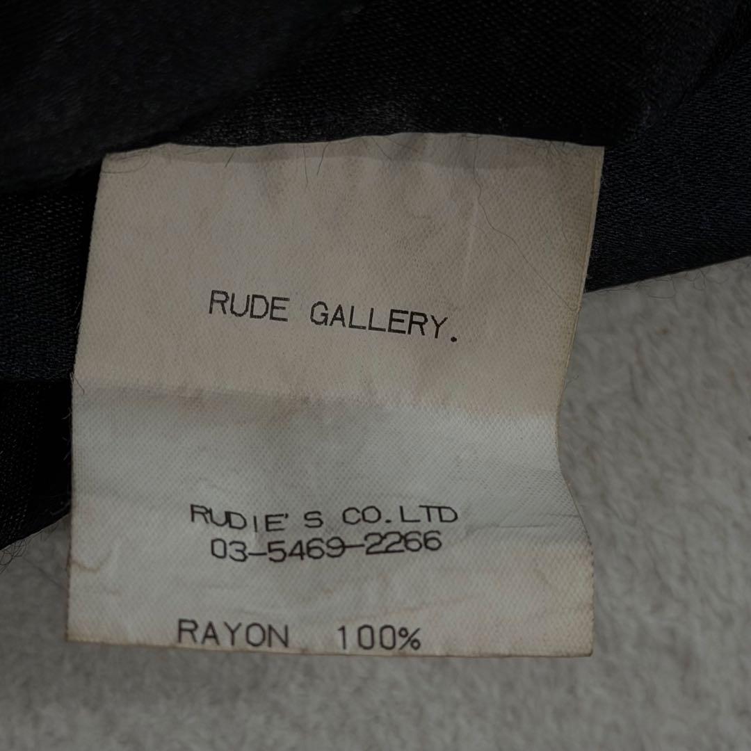 ルードギャラリー　スカジャン　スカル　刺繍　リバーシブル　レーヨン　ブラック　L