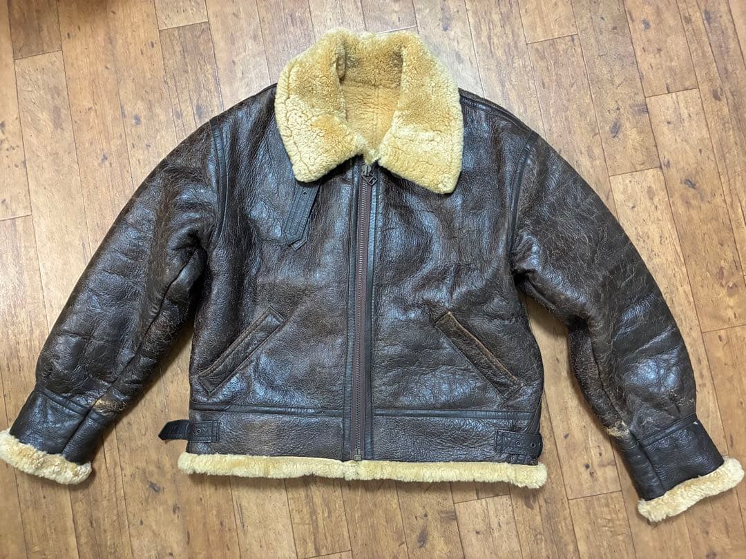 最終値下げ　B-3 ムートン フライトジャケット ヴィンテージ　羊革 ブラウン