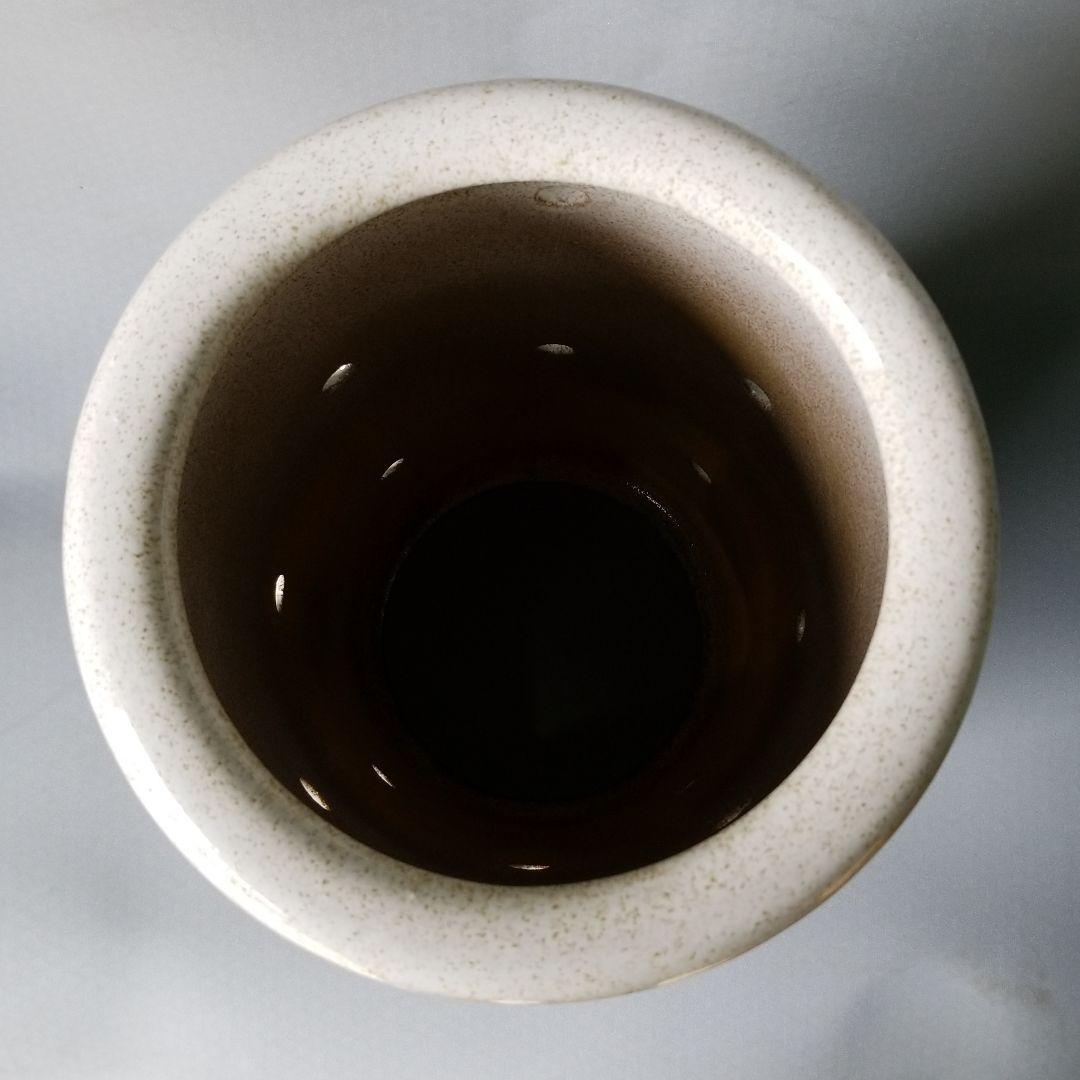 信楽焼傘立て  白花小紋 高さ４７cm