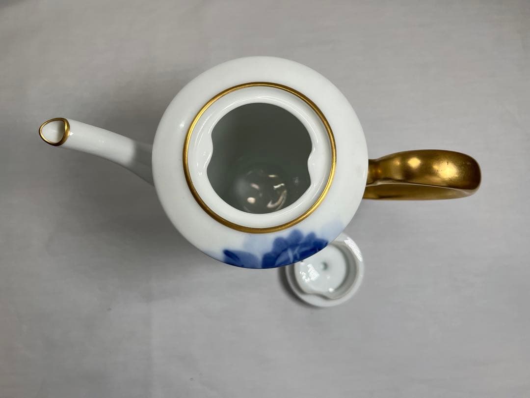 大倉陶園　ブルーローズ　ティーポット