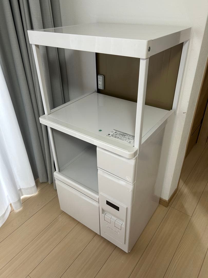 エムケー精工　米びつ付き　レンジ台　SK-306W ホワイト