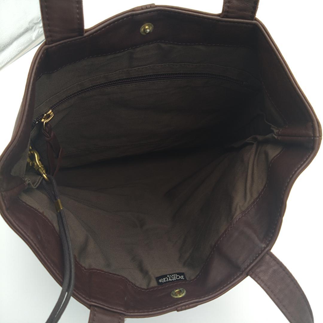 PORTER FRANK ポーター ブラウンレザー トートバッグ ポーチ