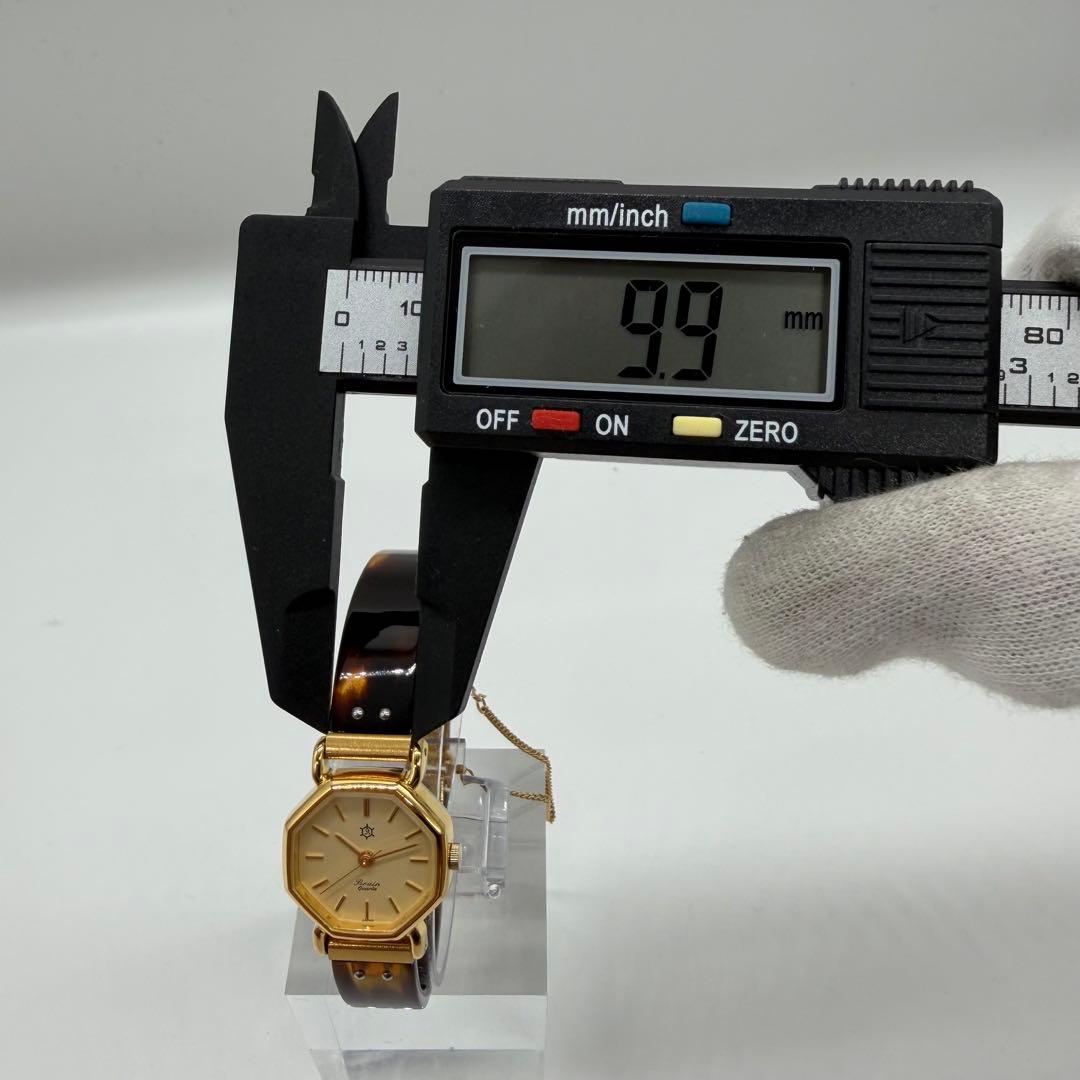 【稼働/新品電池】オリエント ブレイン オクタゴン べっ甲 レディース クォーツ