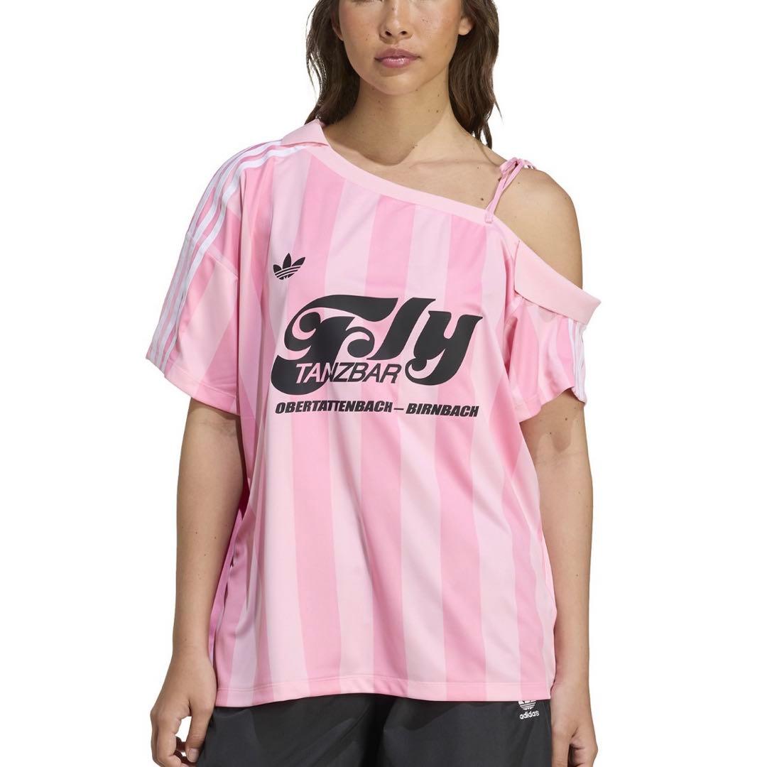 adidas オフショルダー ジャージ