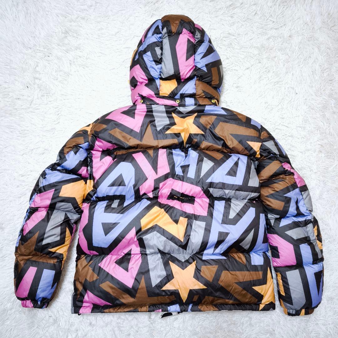 美品マークアンドロナ MARK&LONA総柄 リバーシブル ダウンジャケット48