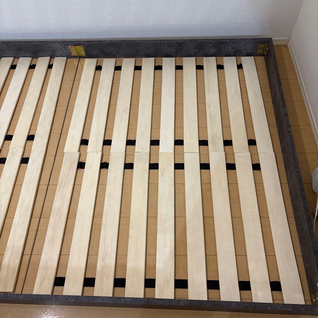 【超美品】棚付きすのこローベッド 『Etany エタニー』 セミダブル