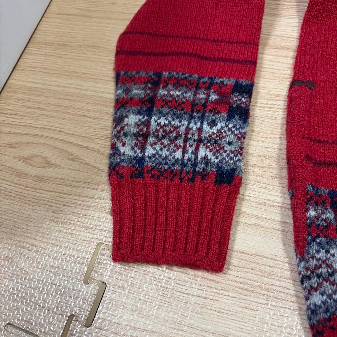 【本日最終値下レアな美品】『Papas』シェットランドウール使用カーディガン