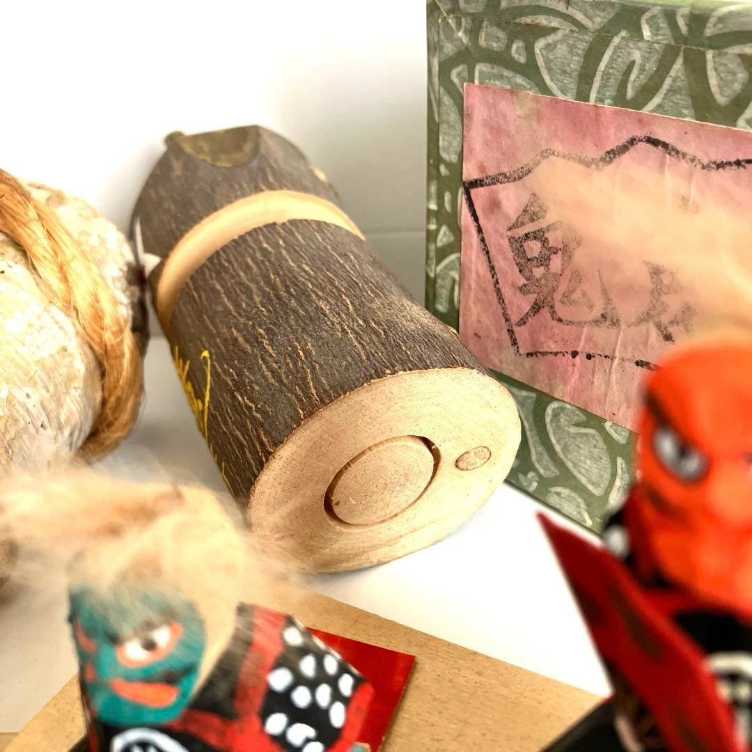 鬼こけし 妖怪 大津絵 鬼剣舞 魔除け鬼 鹿踊り 祭事 むくり こくり 怪異6点