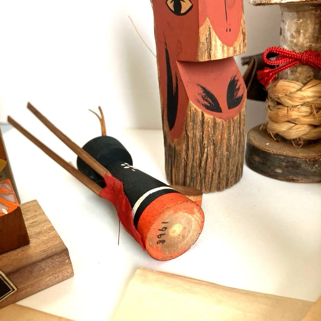 鬼こけし 妖怪 大津絵 鬼剣舞 魔除け鬼 鹿踊り 祭事 むくり こくり 怪異6点