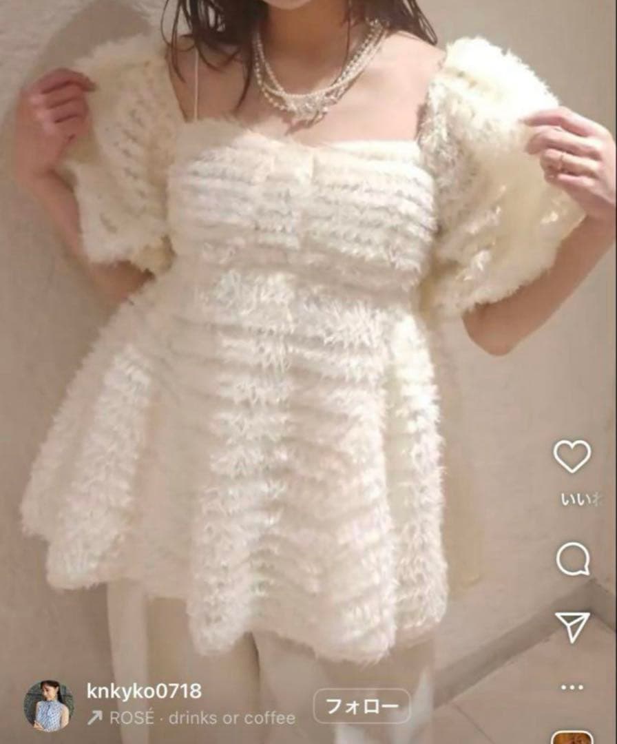 み  リリーブラウン　3wayシアージャガードペプラムブラウス