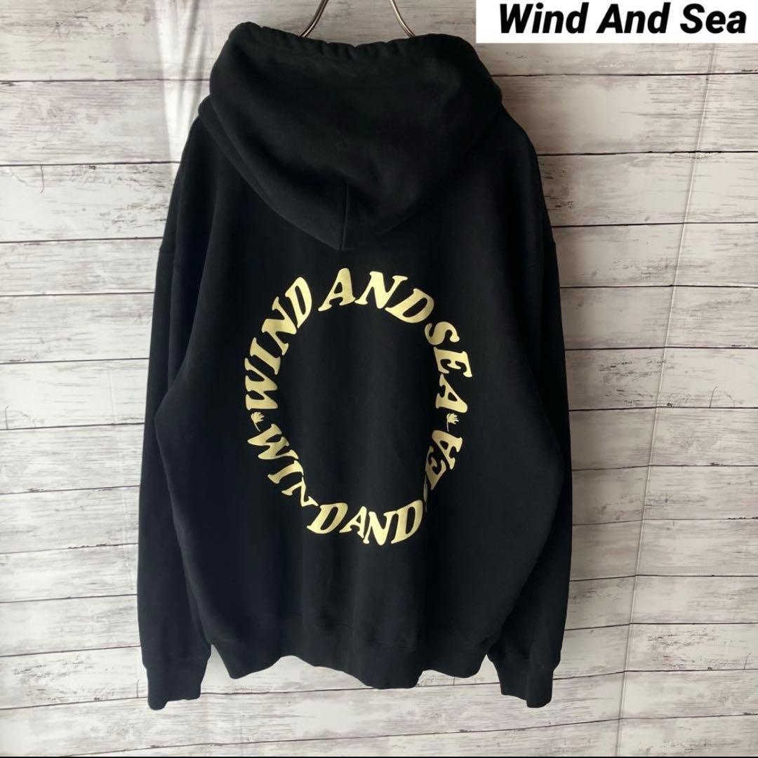 ウィンダンシー　スウェットパーカー　バックプリント　サークルロゴ