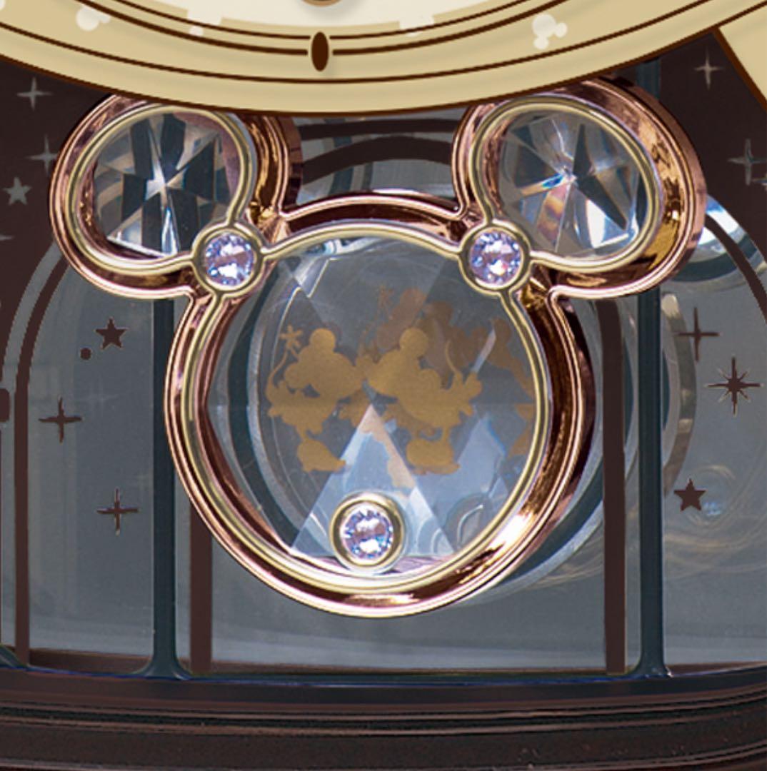 ミッキーとミニー シルエットの飾り振り子が魅力 メロディ付き掛時計 FW579B