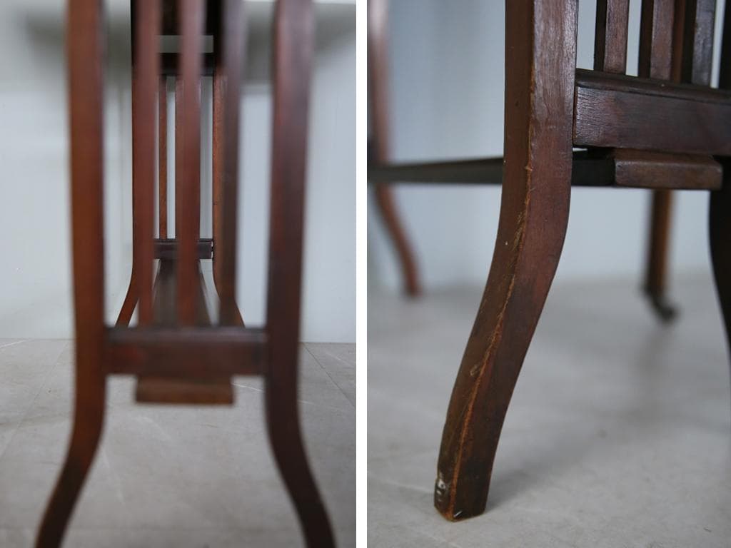 英国アンティーク木製ゲートレッグテーブル/ダイニング机/バタフライ(91-54)