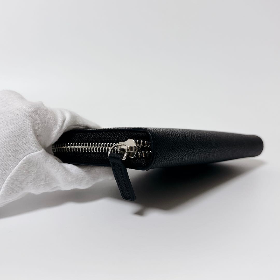 【未使用級】ポロ ラウンドジップ レザー ウォレット ブラック 箱付き