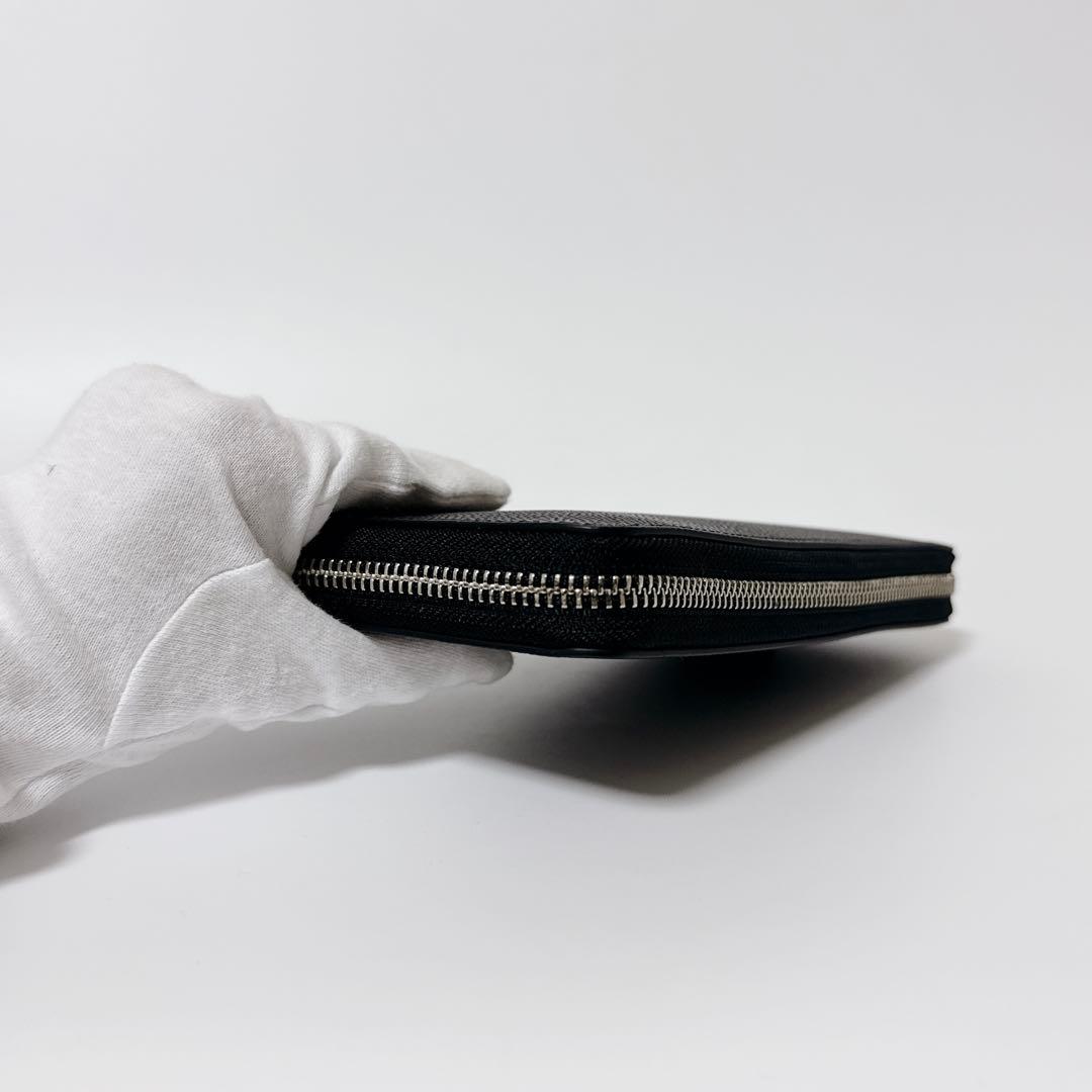 【未使用級】ポロ ラウンドジップ レザー ウォレット ブラック 箱付き