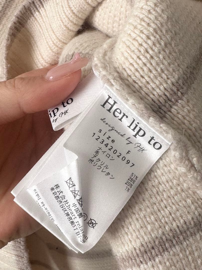 トップス Herlipto Striped Turtleneck Knit