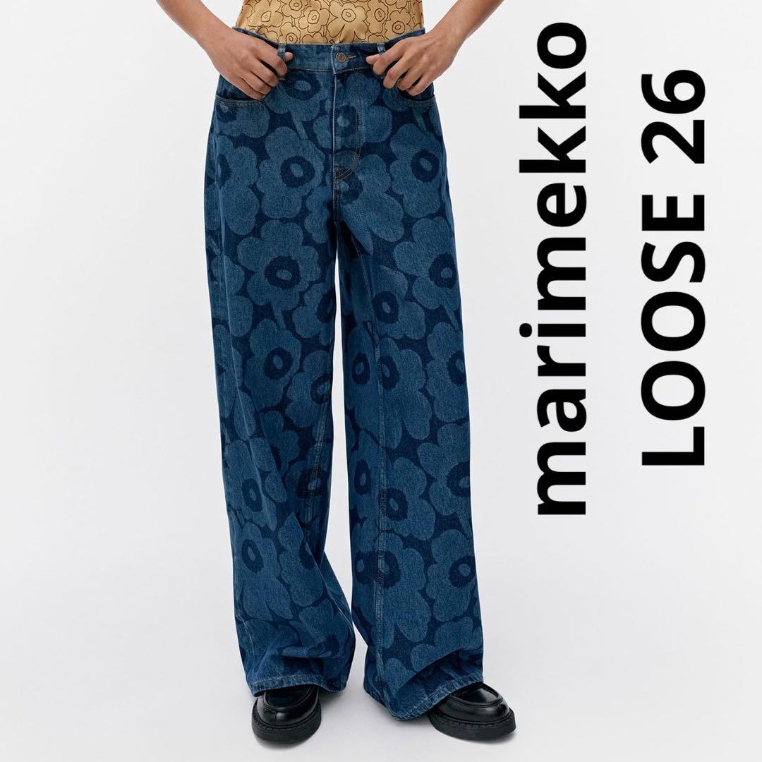 marimekko Maridenim Loose Unikko ジーンズ 26