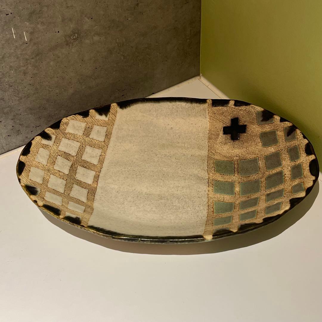 本田あつみ　クロスシリーズ　楕円皿