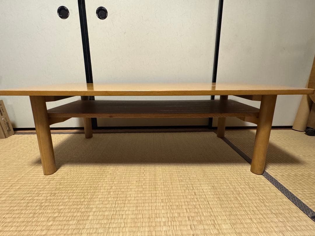 【無印良品】ローテーブル オーク材 天然木 センターテーブル　リビング