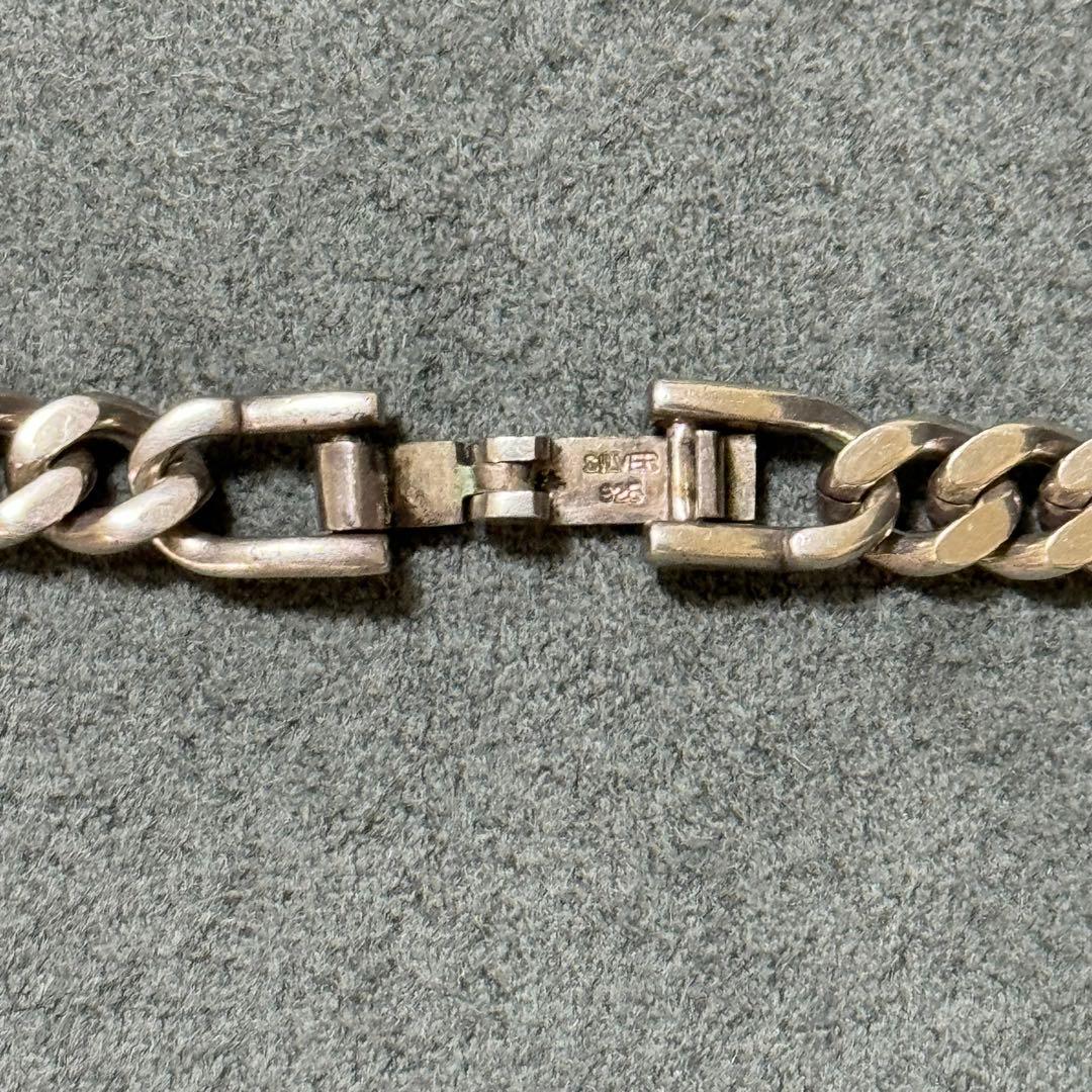 希少！シルバー925 2面シングル喜平ネックレス 60cm 67g 太め