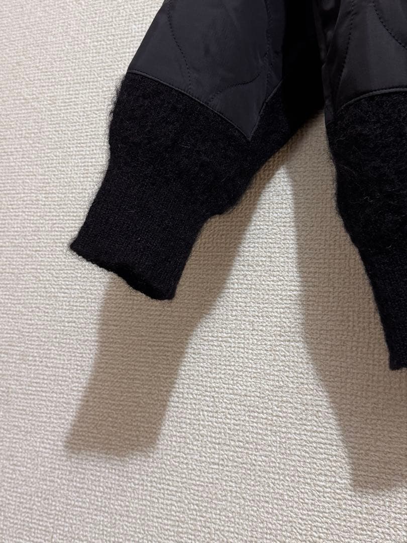 【softhyphen】QUILTING MIX MOHAIR CARDIGAN