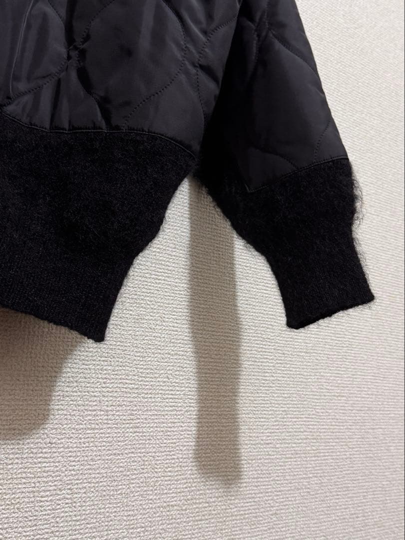 【softhyphen】QUILTING MIX MOHAIR CARDIGAN