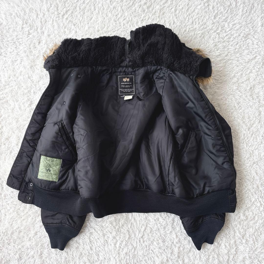 ALPHA INDUSTRIES フライトジャケット N-2B 短丈 ブラック