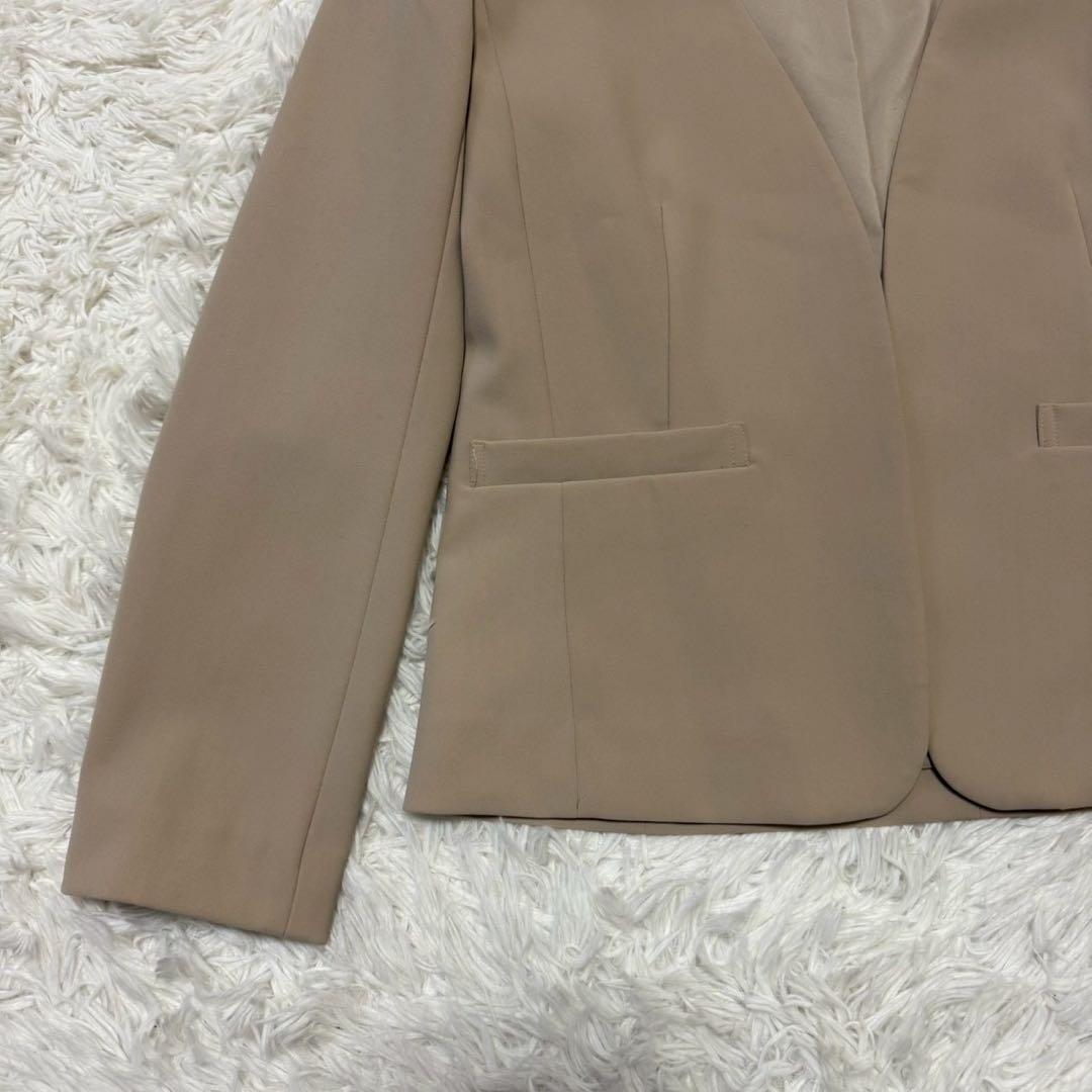 美品✨ナチュラルビューティーベーシック パンツスーツ ノーカラー ウォッシャブル