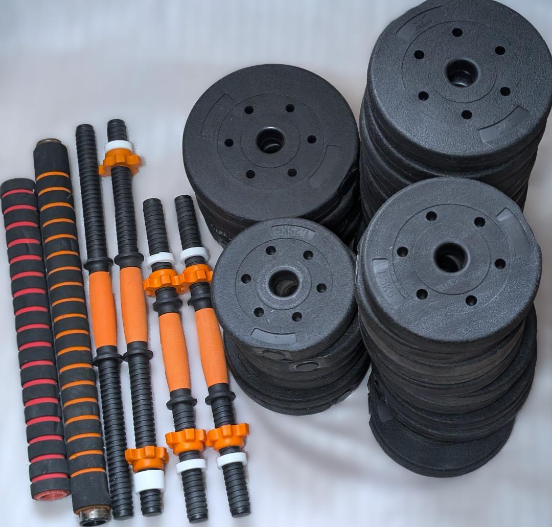 【送料込み】バーベル　ダンベル　両用　合計50kg以上