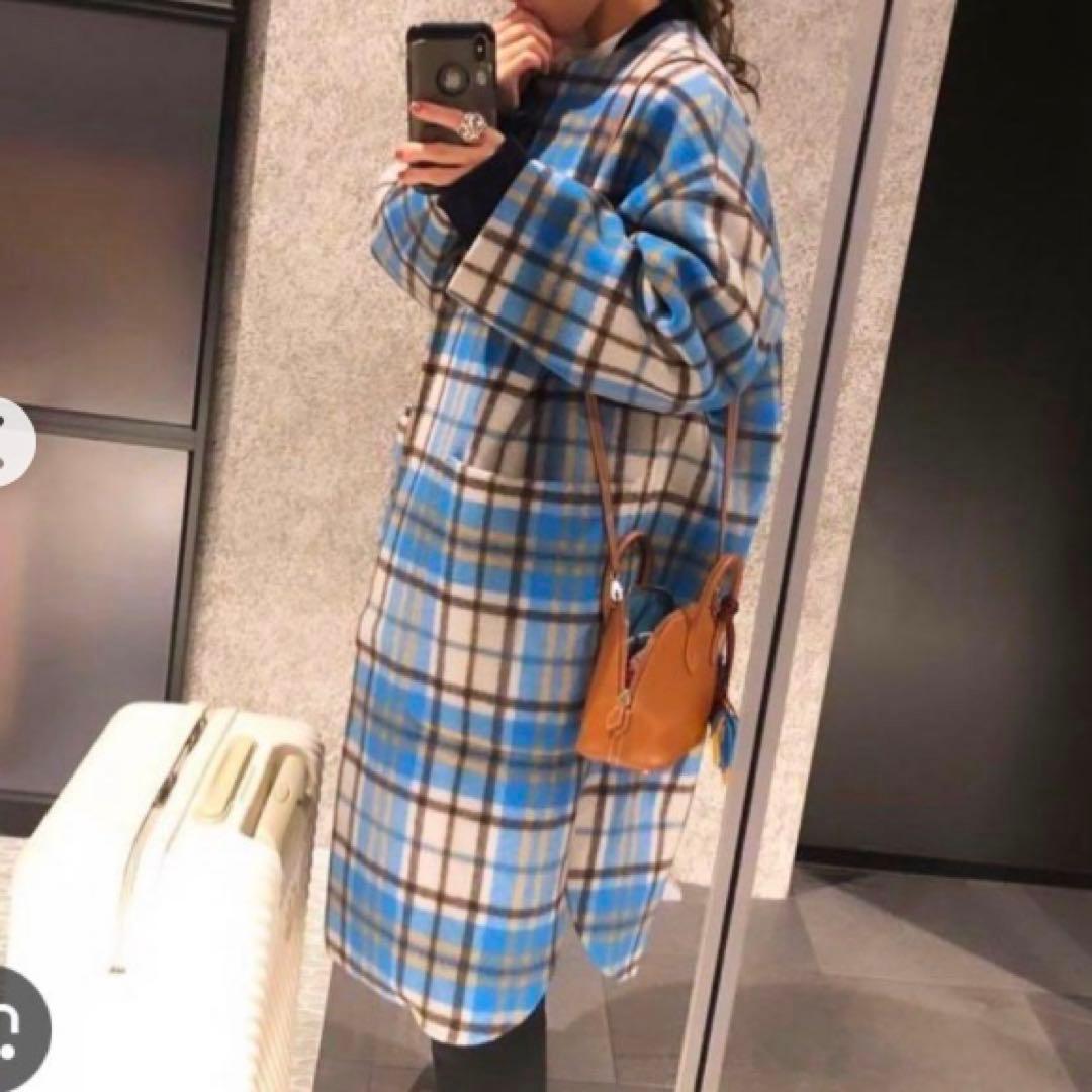 美品！yori チェックコート38