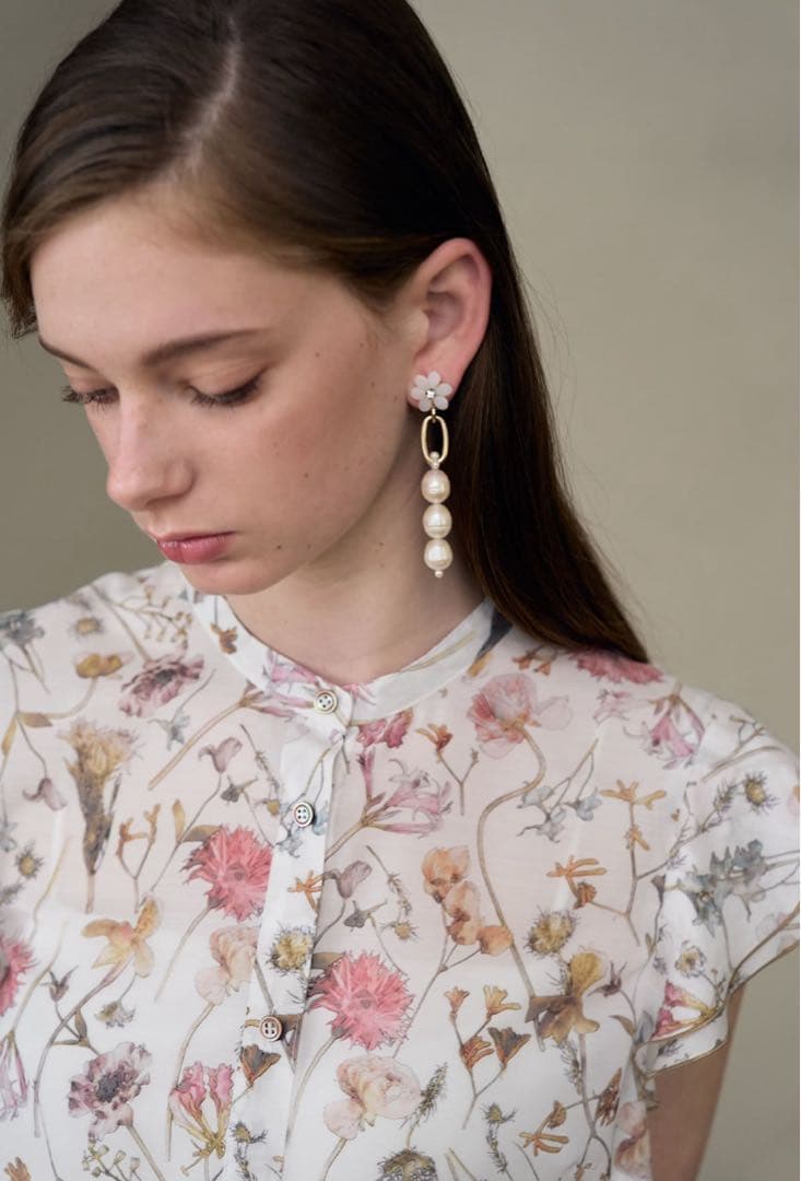 【最終値下】アナイ　花柄ブラウス