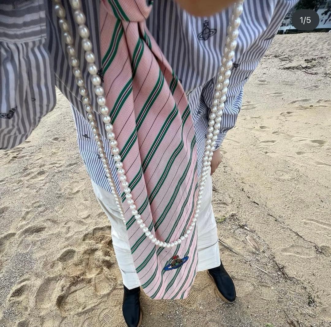 vivienne westwood 兼用ストライプ ネクタイ