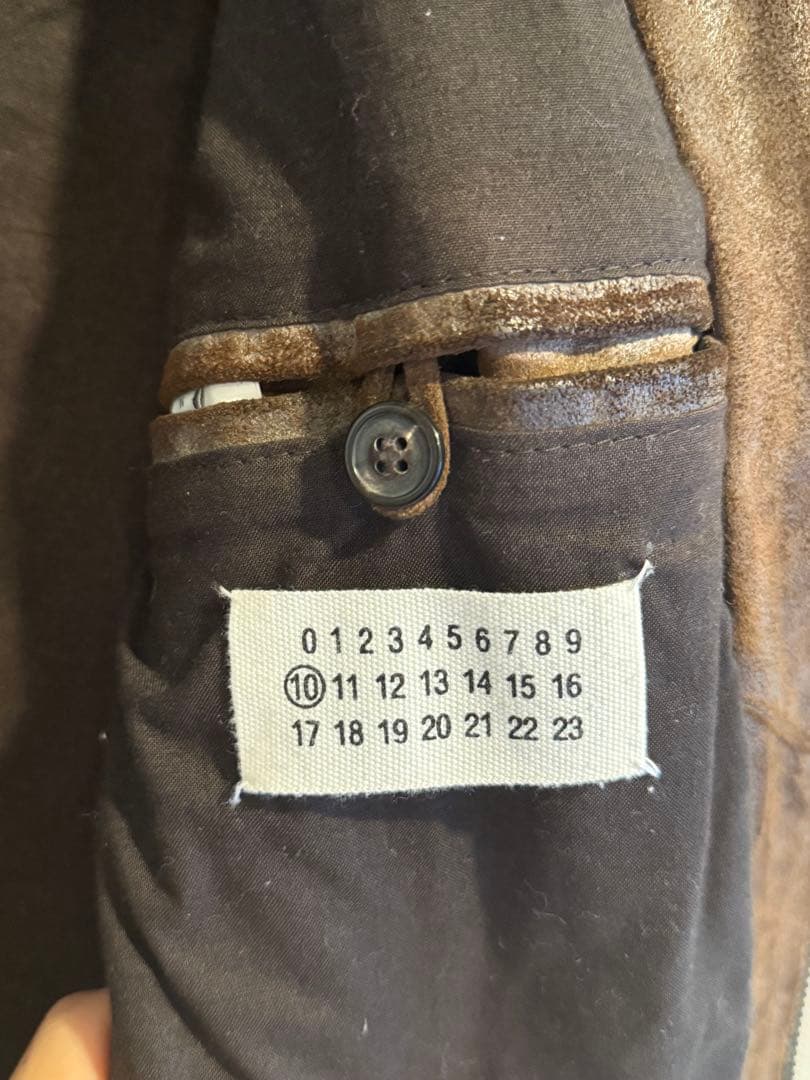 花*う様 martin margiela 八の字ベイクドレザー ライダース　レザ