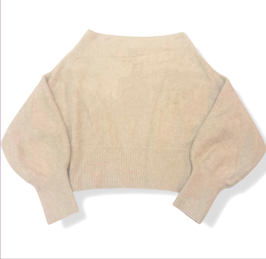 【sua】anuansラクーンフォックスオフショルニットプルオーバー