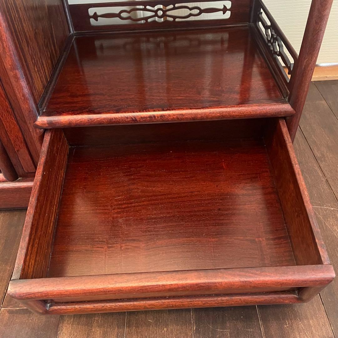 唐木家具 【美品】茶箪笥 ヴィンテージ　飾り棚 アンティーク家具　和家具