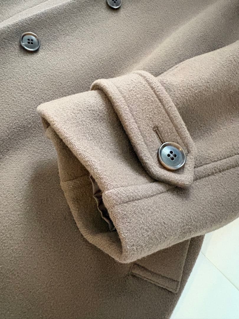 【しずく】バルマカンロングコート モカ ウール カシミヤ混