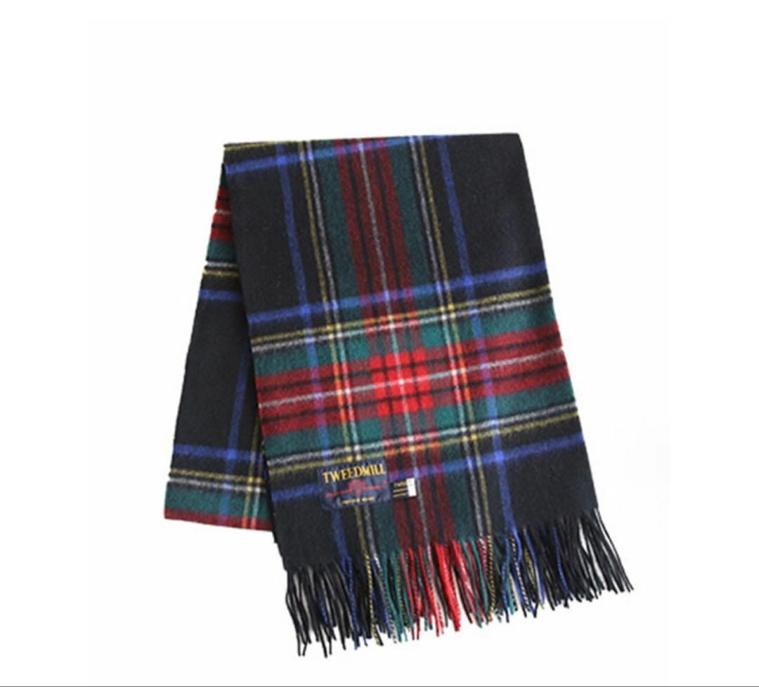 新品！TWEEDMILL大判ピュアウールストール マフラーブランケット