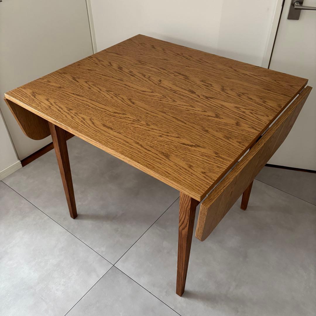 unico  バタフライテーブル 収納棚付き 伸長式（送料込み）