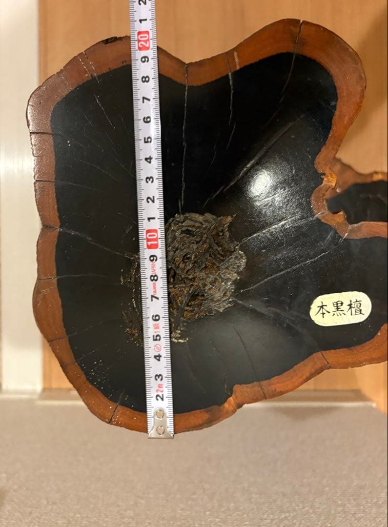 本黒檀 自然木 花台 飾台