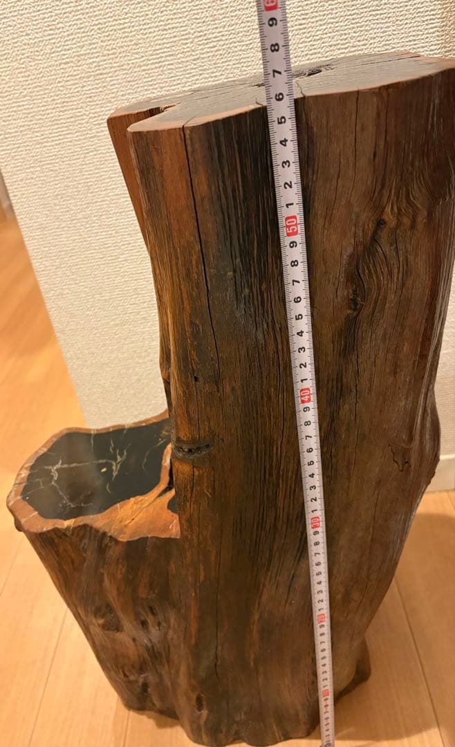 本黒檀 自然木 花台 飾台